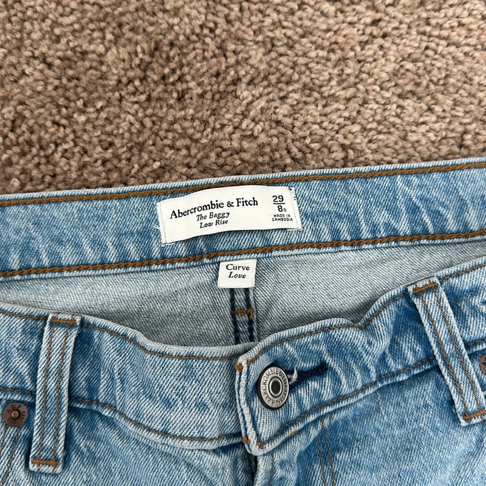 Abercrombie & Fitch Curve Love The Baggy Low Rise Size 29 Like New